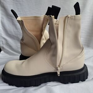 Kids Zara Ankle Zip Up Leather Boots Size Eur 36